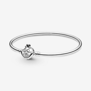 Pandora Alice in Wonderland Cheshire Cat Clasp Moments Bangle Armreifen Silber | AQMXUCE-89