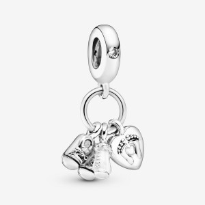 Pandora Baby Bottle and Shoes Dangle Charm mit Anhänger Bracelets | LPEGXWJ-93