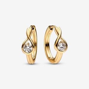 Pandora Brilliance 0.50 ct tw Ohrringe Gold | UHPRVEJ-89