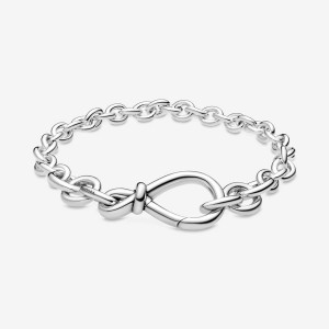 Pandora Chunky Infinity Knot Nicht-charme Silber | UZLNPWS-52