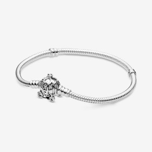 Pandora Cinderella Pumpkin Coach Clasp Moments Charm Holders Silber | JWLZIRB-70