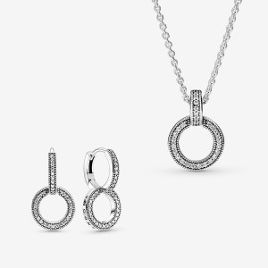 Pandora Halsketten- Und Ohrring-sets Silber | KTNBLAD-37