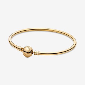 Pandora Moments Bangle Charm Gold | GLPFKQY-81