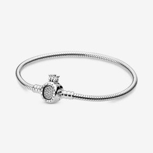 Pandora Moments Crown O Clasp Snake Charm Silber | HUBPOXV-32