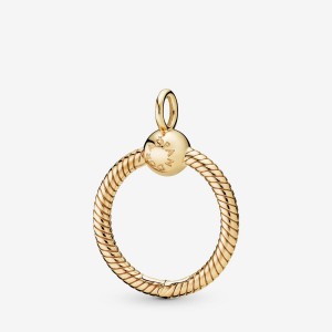 Pandora Moments Small O Charm Holders Gold | FGYZORW-61