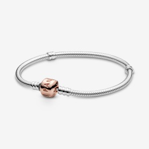 Pandora Moments Snake Charm Holders Two-tone | BRAQFKD-95