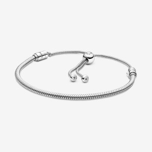 Pandora Moments Snake Slider Charm Holders Silber | VKAWYRE-06