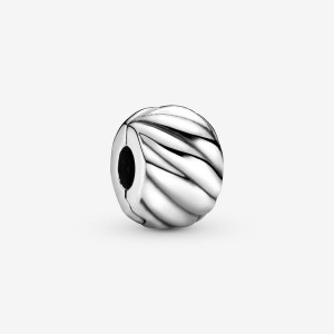 Pandora Polished Feathered Clip Klammern Silber | UJGDBEI-90