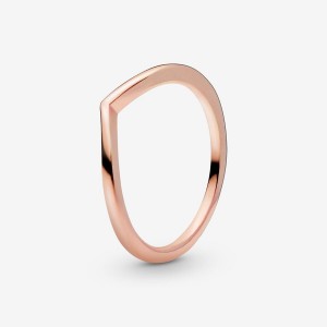 Pandora Polished Wishbone Stapelbar Rosa Gold | LCZ-617935