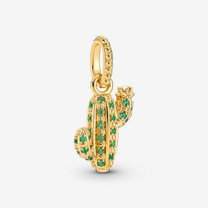 Pandora Sparkling Desert Cactus Anhänger Gold | NOVHFRW-12