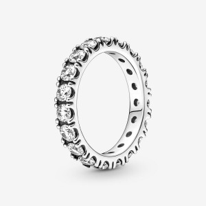 Pandora Sparkling Row Eternity Band Silber | FSUWYKZ-42