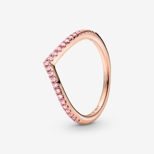 Pandora Timeless Wish Sparkling Pink Stapelbar Rosa Gold | ABR-297341