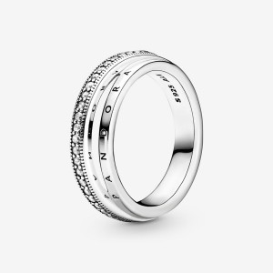 Pandora Triple Band Pavé Aussage Silber | IHO-670529