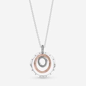 Pandora Two-tone Circles Kette mit Anhänger Two-tone | YRFNPZV-91