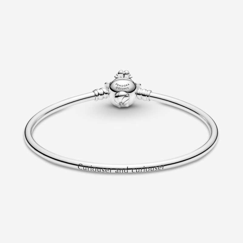 Pandora Alice in Wonderland Cheshire Cat Clasp Moments Bangle Armreifen Silber | AQMXUCE-89