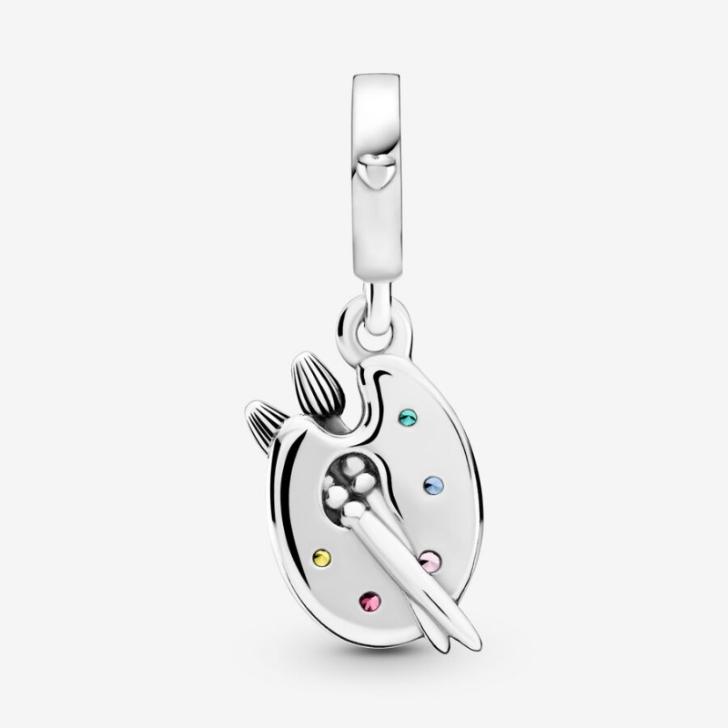 Pandora Artist's Palette Dangle Charm mit Anhänger Silber | PLIFBYT-89