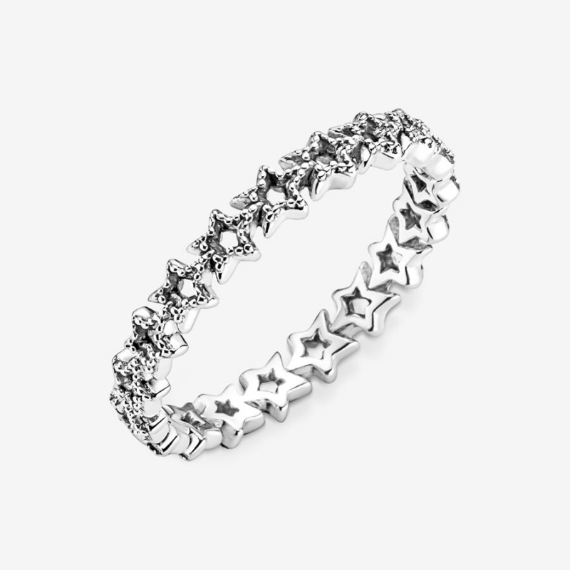 Pandora Band of Asymmetric Stars Band Silber | SKNHOFZ-57