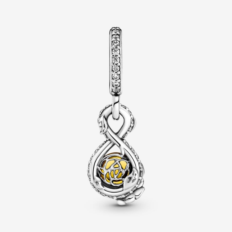 Pandora Belle Infinity & Rose Flower Anhänger Silber | OWVNZJX-18