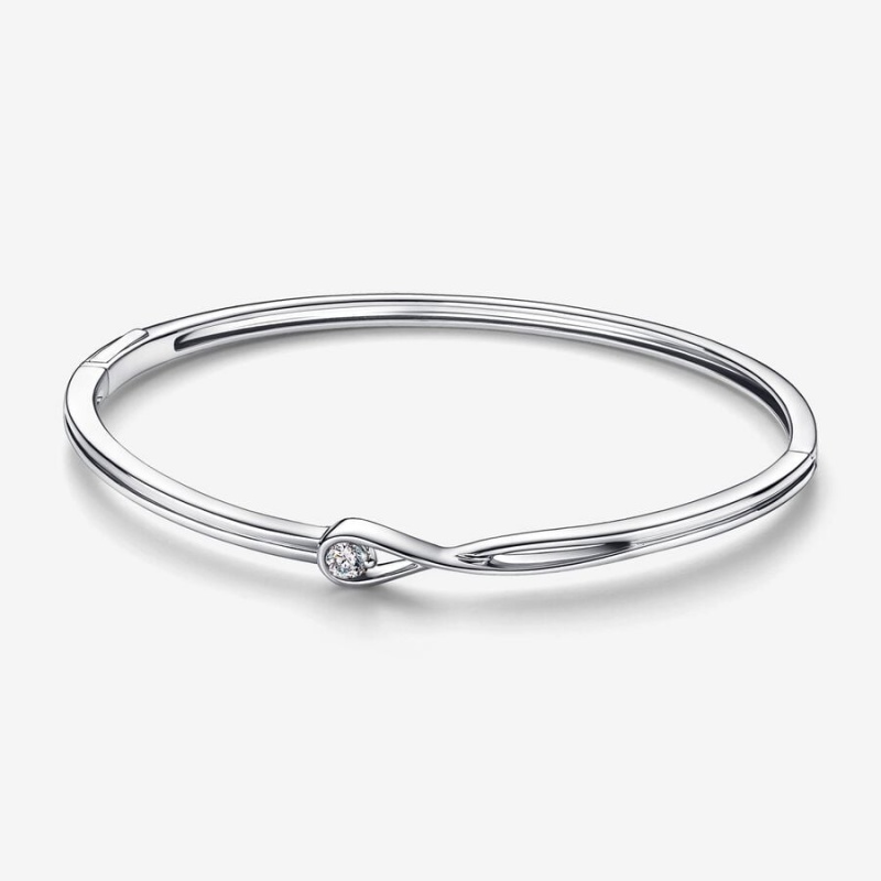 Pandora Brilliance 0.15 ct tw Bangle Armbänder Silber | TCNAVRJ-76