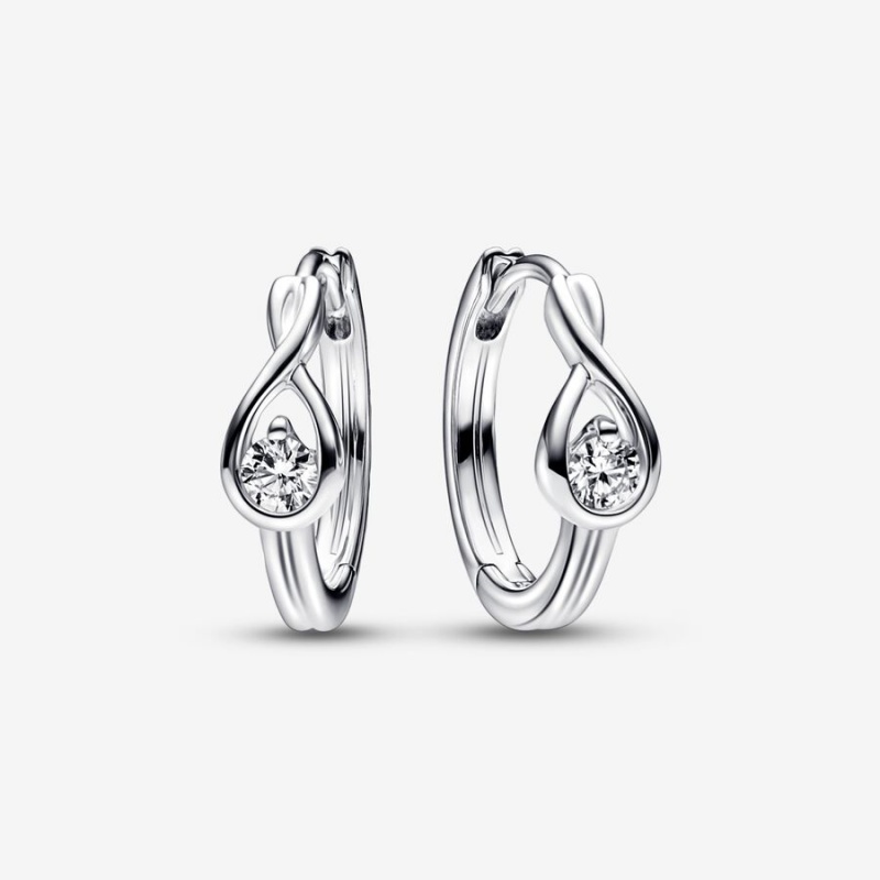 Pandora Brilliance 0.20 ct tw Ohrringe Silber | LMQIYWJ-26