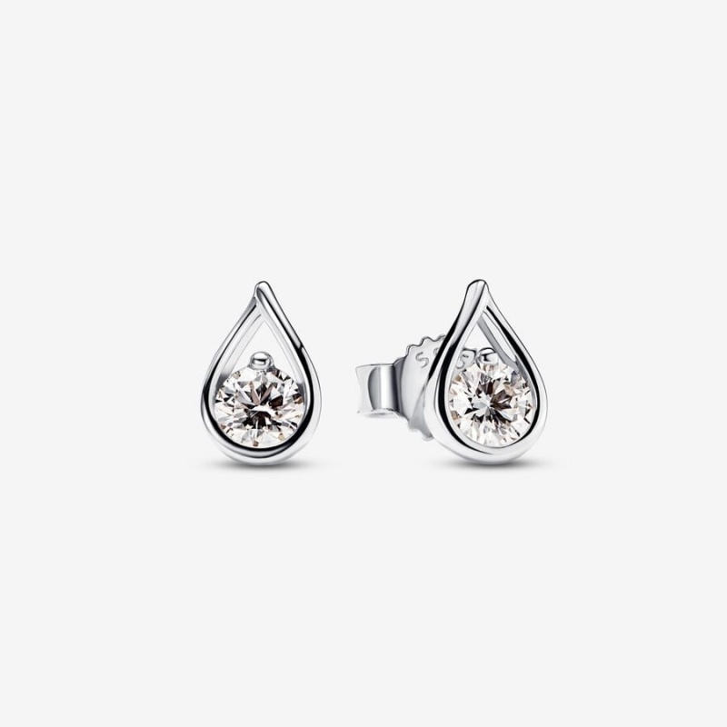 Pandora Brilliance 0.20 ct tw Stud Lab-Created Diamond Silber | JEDXOIZ-28