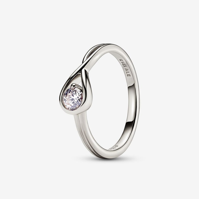 Pandora Brilliance 0.25 ct tw Lab-Created Diamond Weiß Gold | LRXKSYI-68