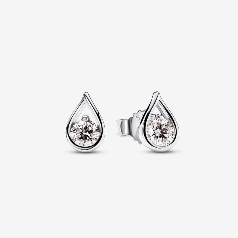 Pandora Brilliance 0.50 ct tw Double Lab-created Diamond Styled Sets Silber | DEWJVPT-18