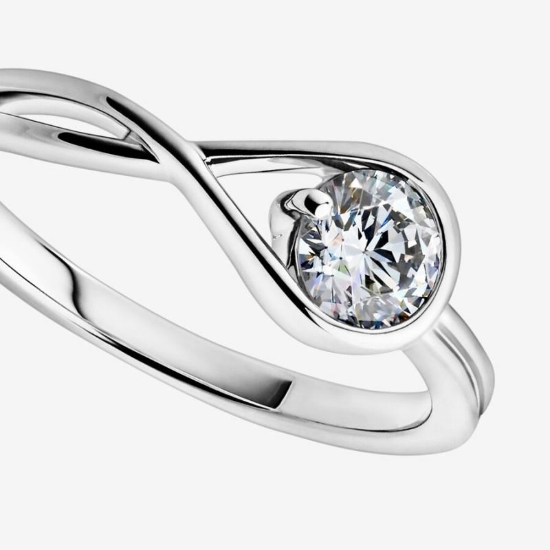 Pandora Brilliance 0.50 ct tw Ringe Silber | BDCOIUT-30