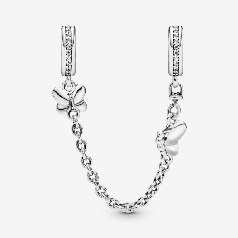 Pandora Butterfly Sicherheits Safety Chains Silber | USWGYLN-47