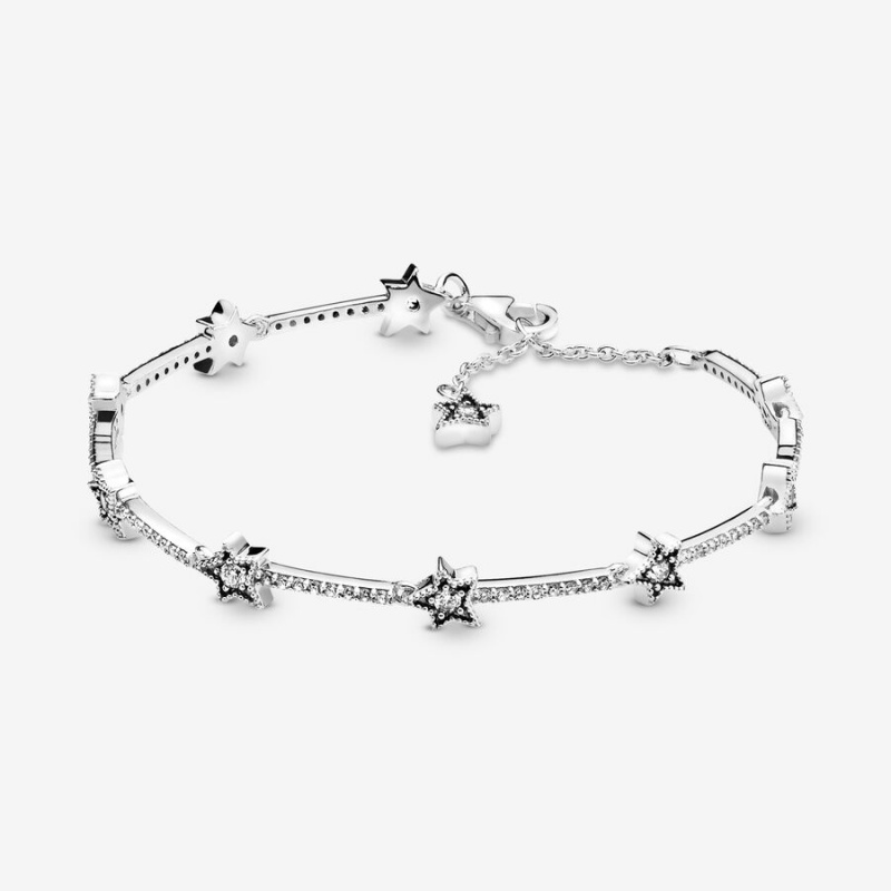 Pandora Celestial Stars Kette Silber | BWKHMJD-26