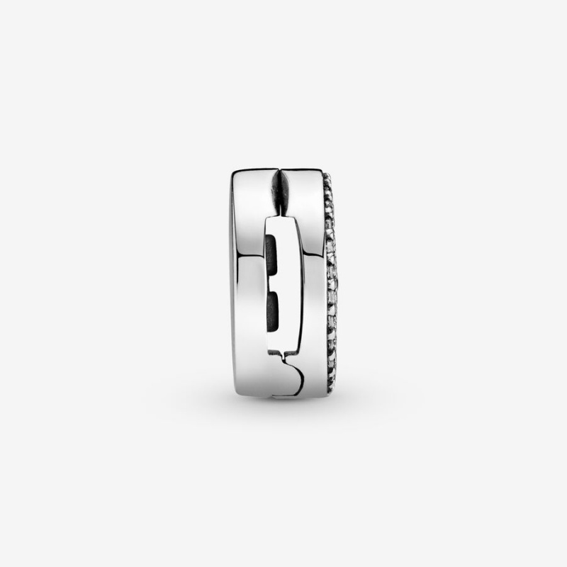 Pandora Circle of Pavé Clip Klammern Silber | PLOAZWH-92