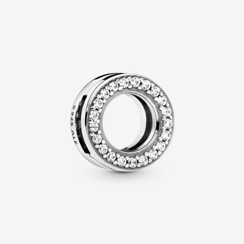 Pandora Circle of Pavé Clip Klammern Silber | PLOAZWH-92