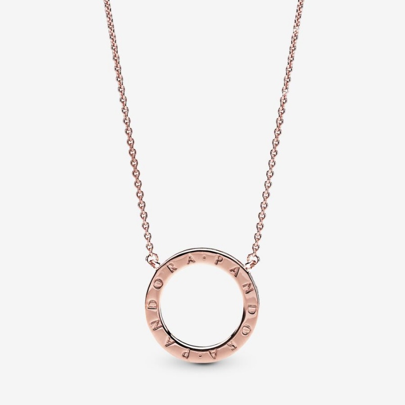 Pandora Circle of Sparkle Halsketten Rosa Gold | JMVZESX-89