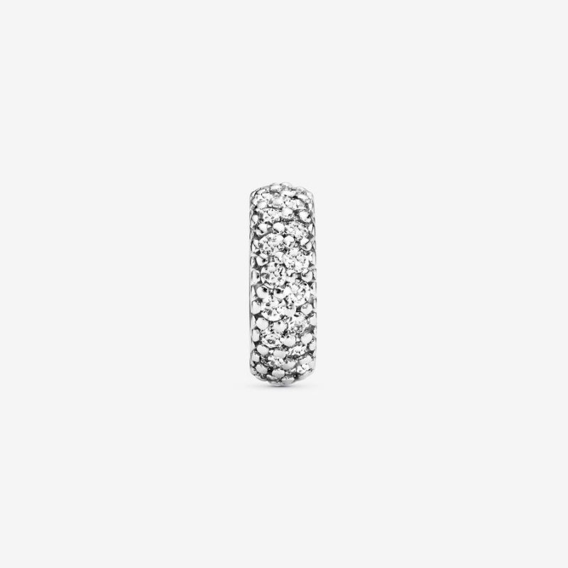 Pandora Clear Sparkle Spacer Abstandshalter Silber | CLPNGJW-82