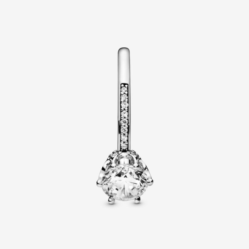 Pandora Clear Sparkling Crown Solitaire Solitär Silber | MQWFZCK-81