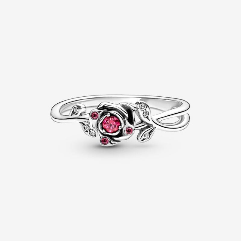 Pandora Disney Beauty and the Beast Rose Kleiner Finger Silber | OWE-015392