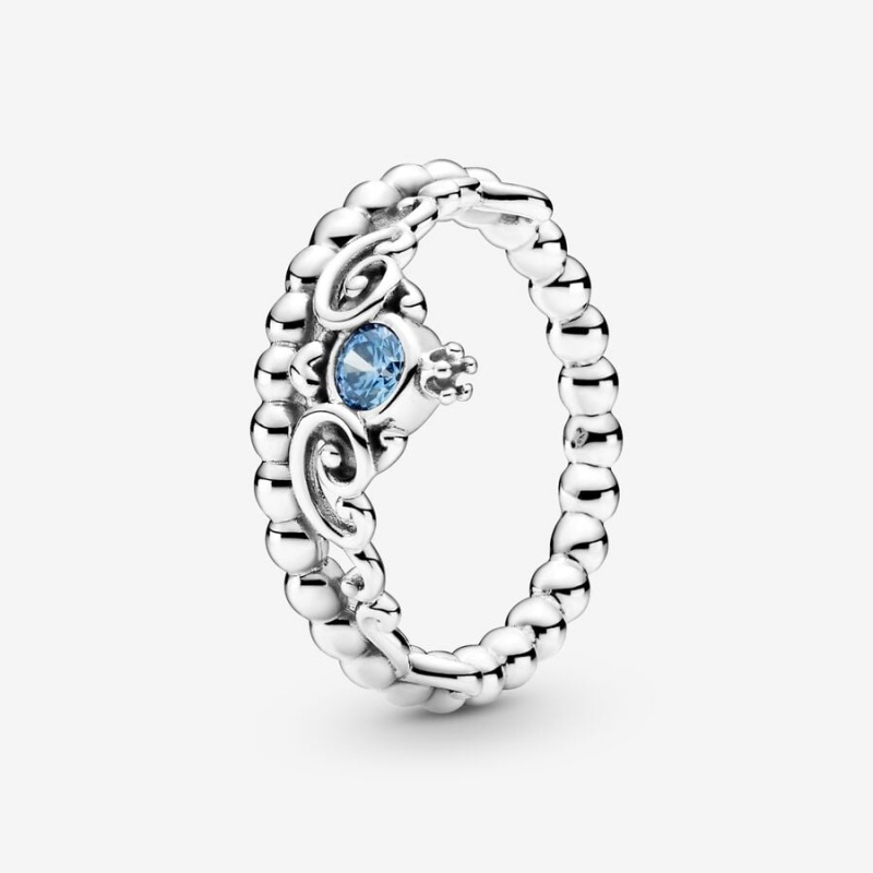 Pandora Disney Cinderella Blue Tiara Herz Silber | VRA-386057