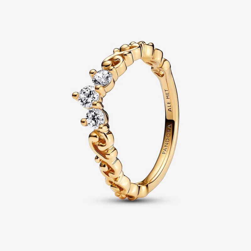 Pandora Elegant Sparkle Ring-sets Gold | MBY-836019