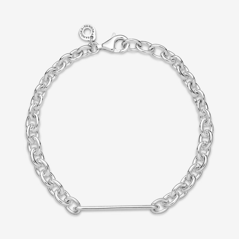 Pandora Engravable Bar Link Nicht-charme Silber | RJWIEAG-79