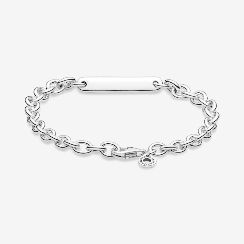 Pandora Engravable Bar Link Nicht-charme Silber | RJWIEAG-79