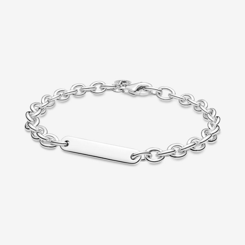 Pandora Engravable Bar Link Nicht-charme Silber | RJWIEAG-79