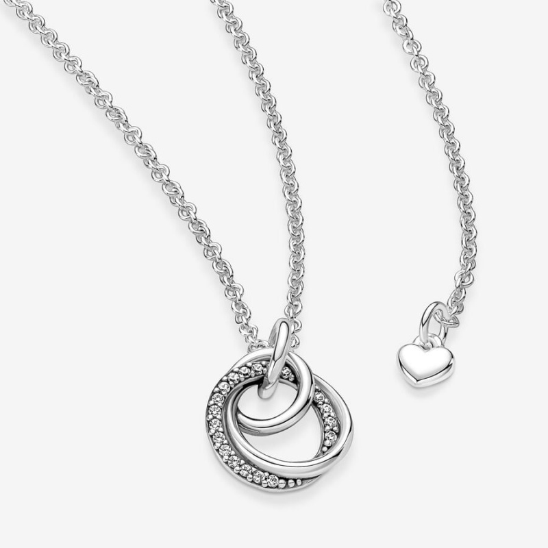 Pandora Family Always Encircled Kette mit Anhänger Silber | FJRISXO-01