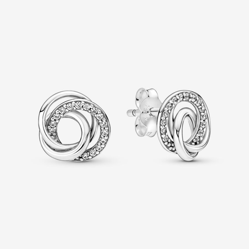 Pandora Family Always Encircleds Ohrstecker Silber | JGUBFWA-12