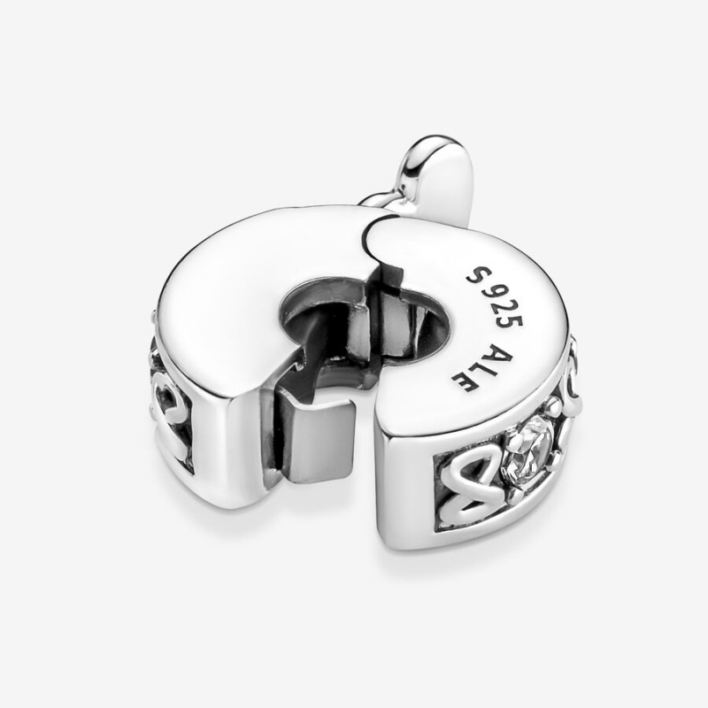 Pandora Family Always Pavé Clip Klammern Silber | VXNBRIK-42