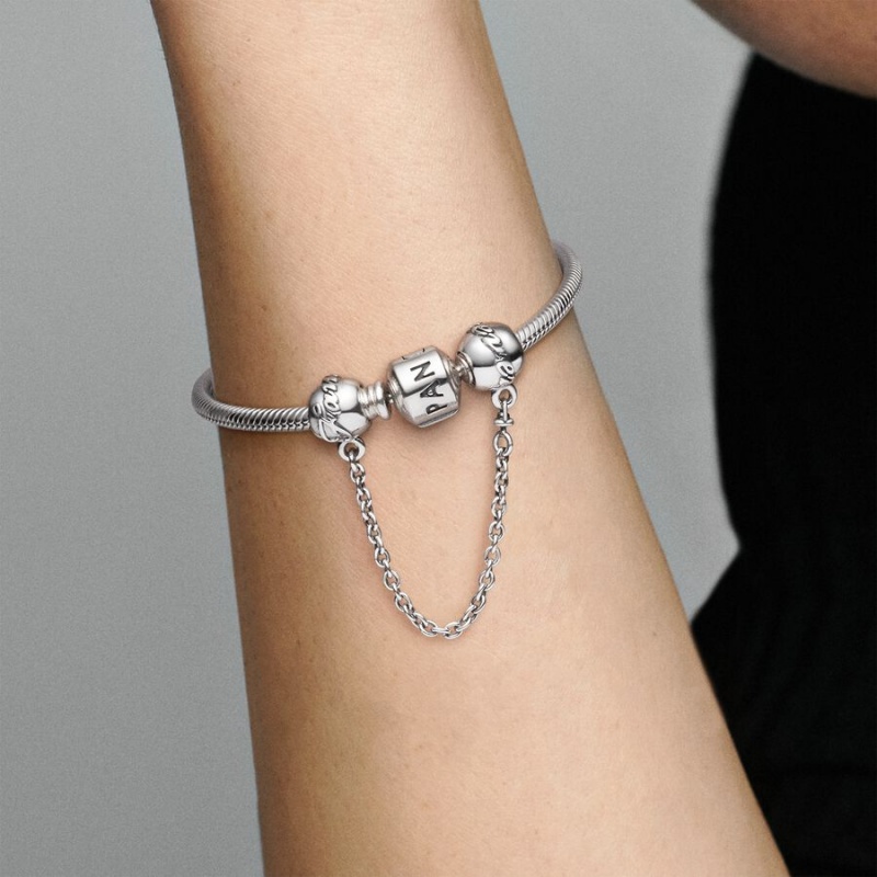 Pandora Family Forever Sicherheits Safety Chains Silber | AWJYZMG-48