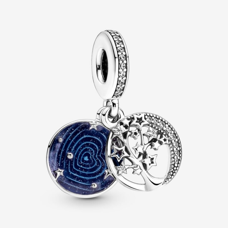 Pandora Galaxy Moon Set, 19 Charm Holders Silber | BOEZILD-47