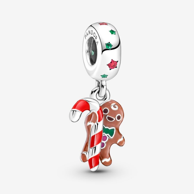 Pandora Gingerbread Man Dangle Charm mit Anhänger Silber | AVSZWCP-79