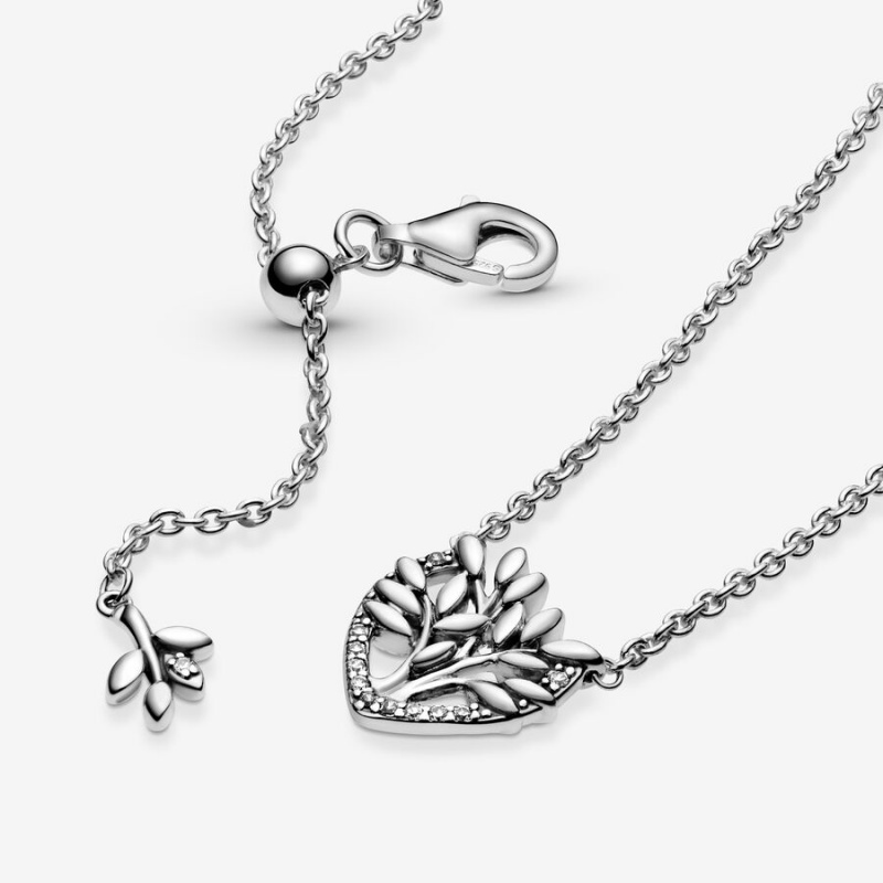 Pandora Heart Family Tree Collier Kette mit Anhänger Silber | OXGSWJC-43