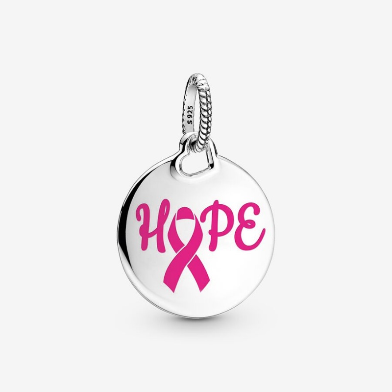 Pandora Hope Pink Ribbon Anhänger Silber | LKDYGXE-41