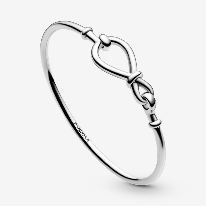 Pandora Infinity Knot Bangle Armreifen Silber | RQNSPEZ-05